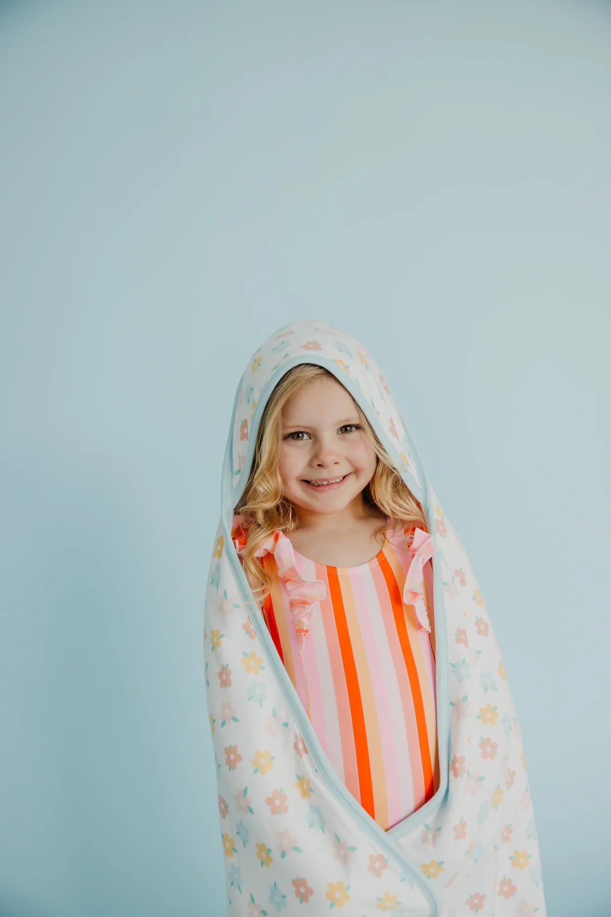 Copper Pearl Daisy Premium Baby Knit Hooded Towel