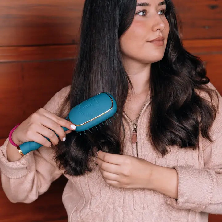 Teleties Detangler Hair Brush For Fine Hair - Teal with It