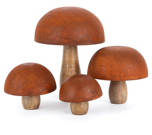 Metal and Wood Mushrooms by Gerson International