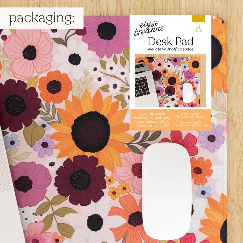 Elyse Breanne Design Rainbow Garden Desk Pad-Small