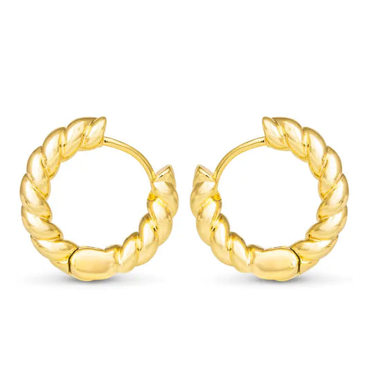 Amanda Blu Clara Mini-Rope Hoop Earring | Precious Metals Collection