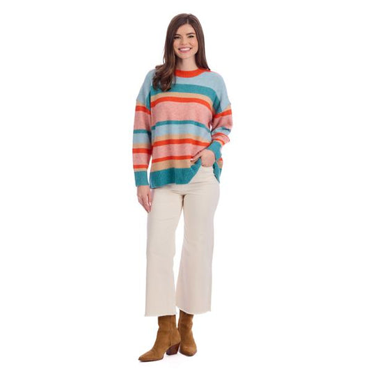 MUD PIE SYLAS STRIPED SWEATER-BLUE