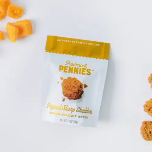 Piedmont Pennies Small Pouch, Original Sharp Cheddar