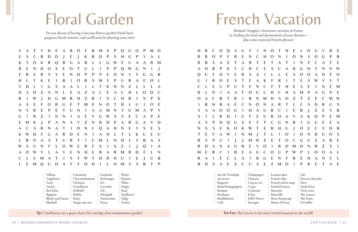 Mindfulmoments Word Search: Puzzles To Help You Relax