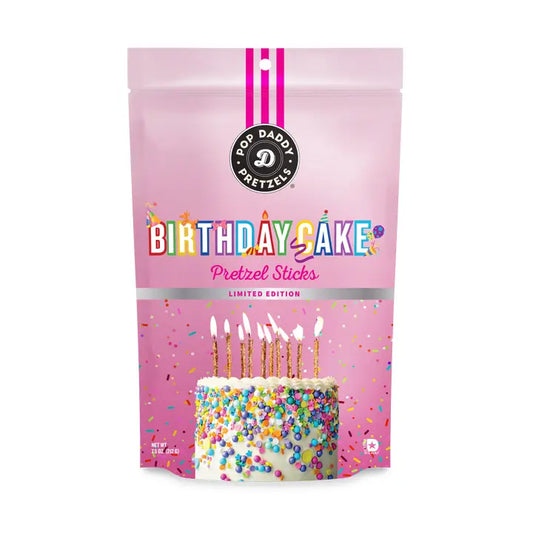 Pop Daddy Birthday Cake Seasoned Pretzels 7.5oz