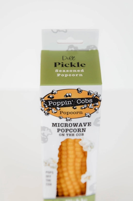 Poppin' Cobs Popcorn On the Cob with Dill Pickle Seasoning