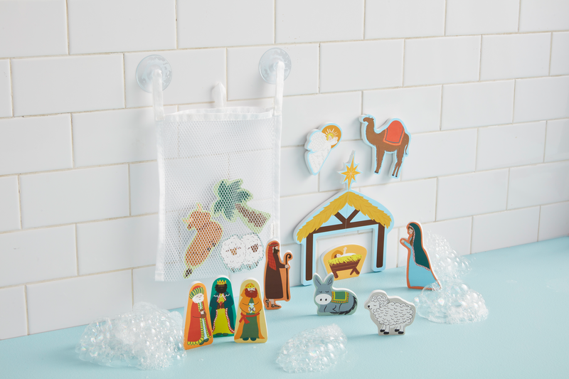 MUD PIE NATIVITY BATH STICKABLE SET