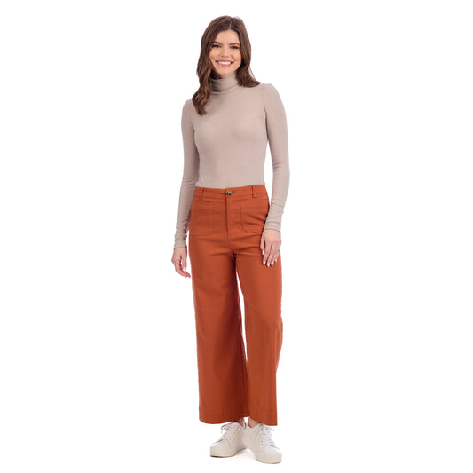 MUD PIE JAKE WIDE LEG PANT-DARK ORANGE