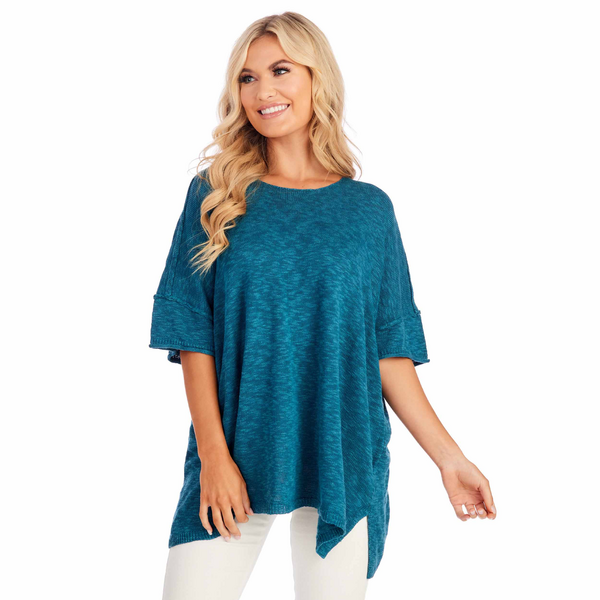 MUD PIE EVAN TEAL TOP