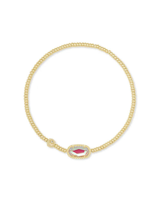 Kendra Scott Grayson Gold Stretch Bracelet in Dichroic Glass