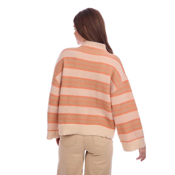 MUD PIE QUINNIE TURTLENECK SWEATER-ORANGE