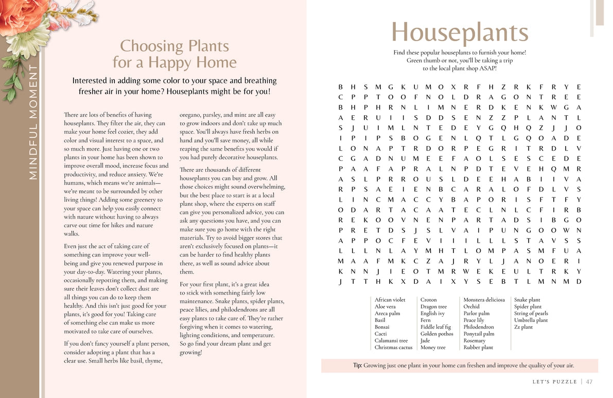 Mindfulmoments Word Search: Puzzles To Help You Relax