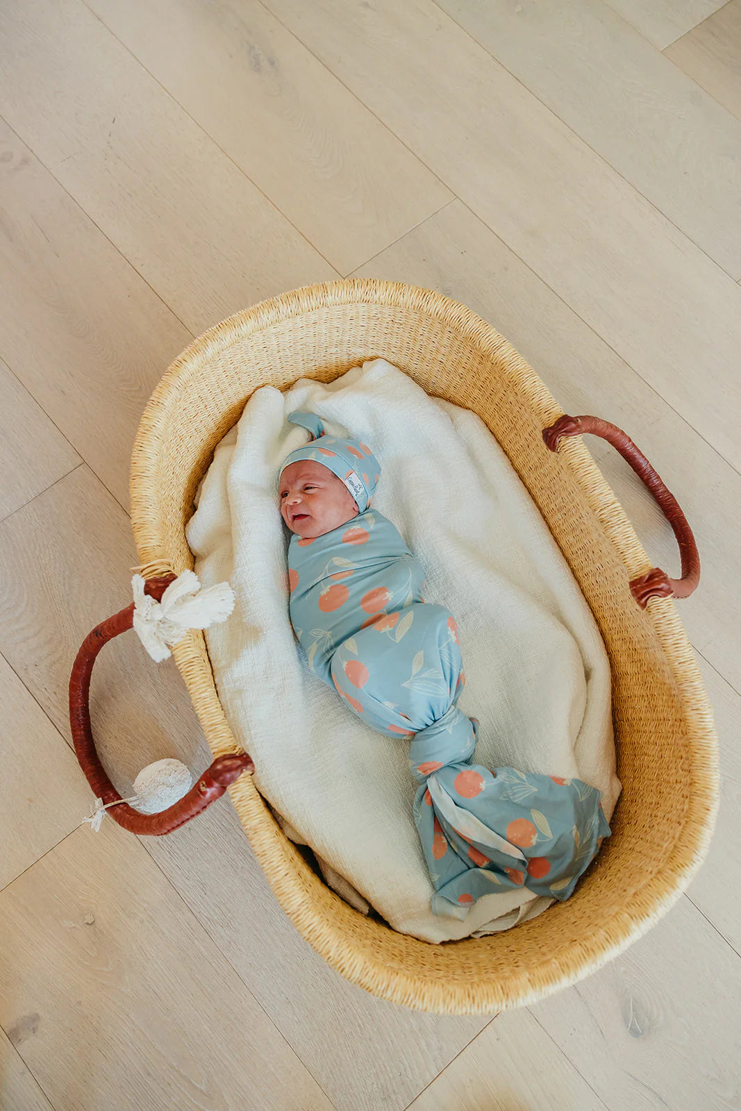 Copper Pearl Clementine Knit Swaddle Blanket