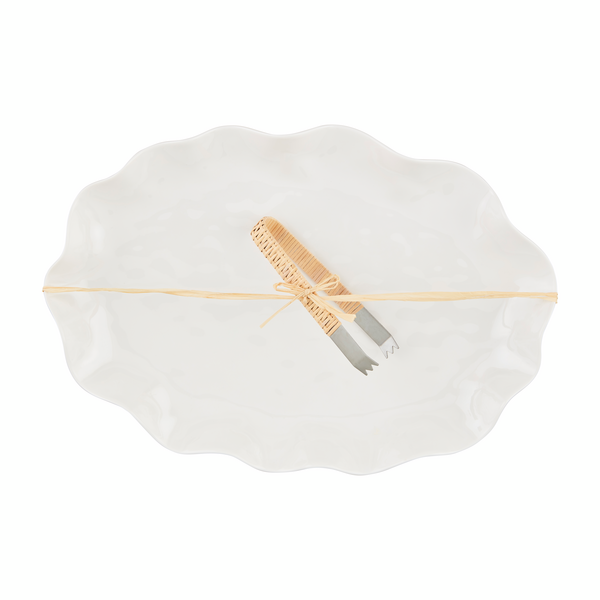 MUD PIE RUFFLED MELAMINE PLATTER SET