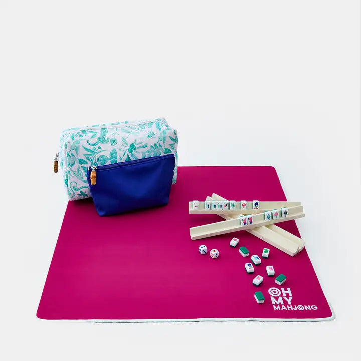 Oh My Mahjong Palm Beach Green Mahjong Travel Set