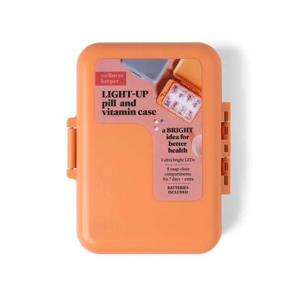 Wellness Keeper Light Up Pill and Vitamin Case