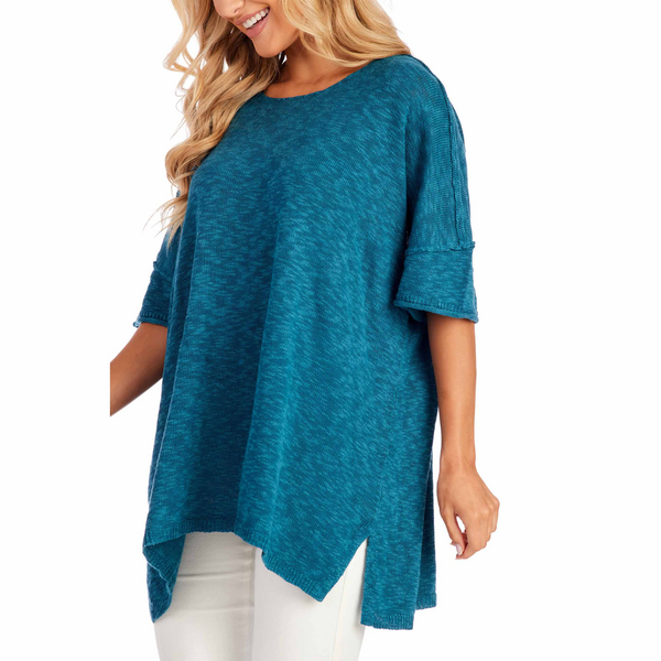 MUD PIE EVAN TEAL TOP