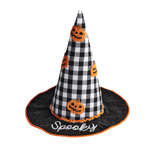 MUD PIE MEDIUM BEADED WITCH HAT SITTER
