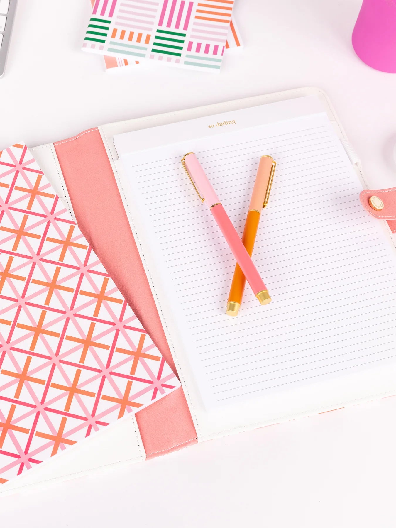 So Darling Snap Cap Pen | Colorblock Pink