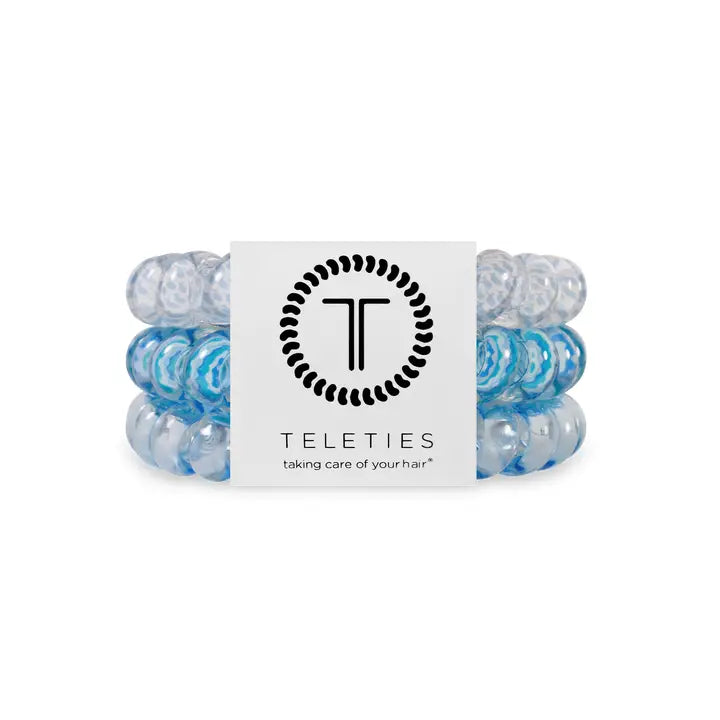 Teleties Spiral Hair Coils | Small | Summer Sky Hair Ties