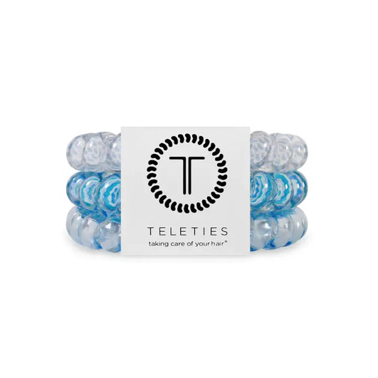 Teleties Spiral Hair Coils | Small | Summer Sky Hair Ties