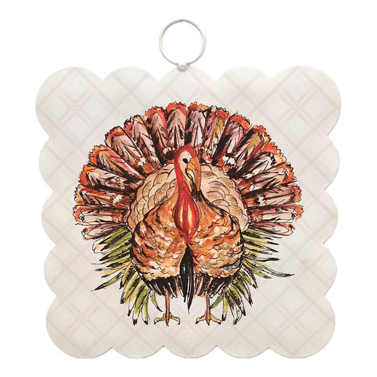 The Round Top Collection Mini Scallop Art Festive Turkey