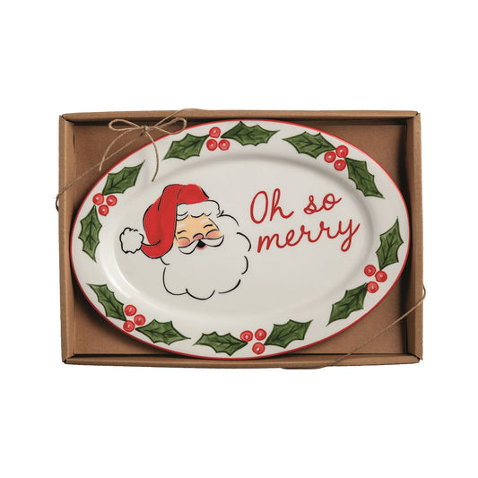 MUD PIE OH SO MERRY SENTIMENT PLATE
