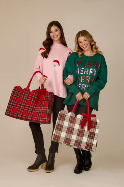 MUD PIE HOLIDAY JACQUARD ONE SIZE SWEATER