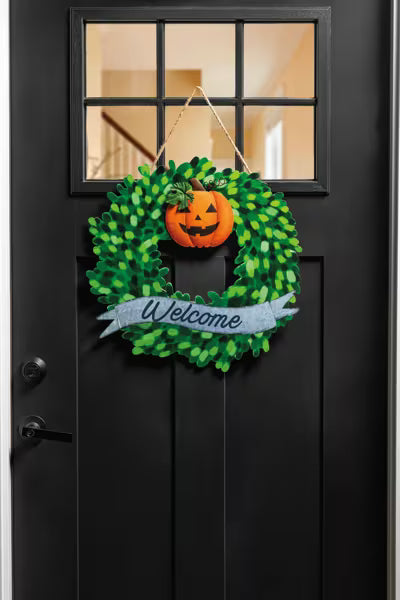MUD PIE WELCOME TIN WREATH