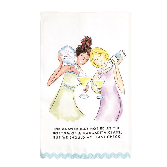 MUD PIE THE ANSWER GIRLFRIENDS TOWEL