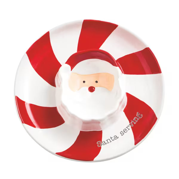 MUD PIE SANTA SECTIONED CHRISTMAS DISH