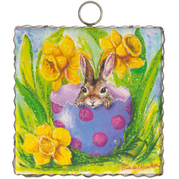 The Round Top Collection Mini Bunny In Daffodils Print