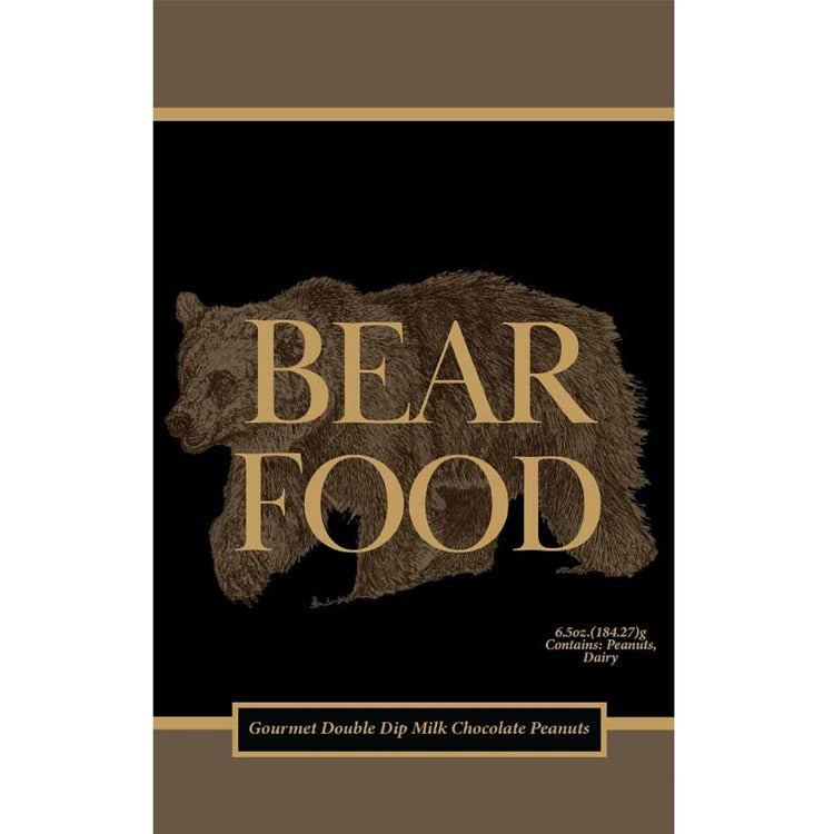 BEAR FOOD 6.5oz Double Dip Milk Chocolate Gourmet Peanuts