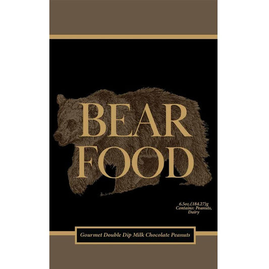 BEAR FOOD 6.5oz Double Dip Milk Chocolate Gourmet Peanuts