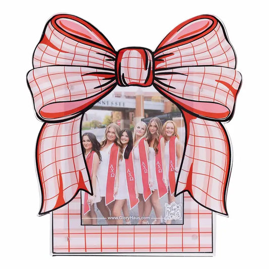 Glory Haus Red/Pink Bow Acrylic Frame