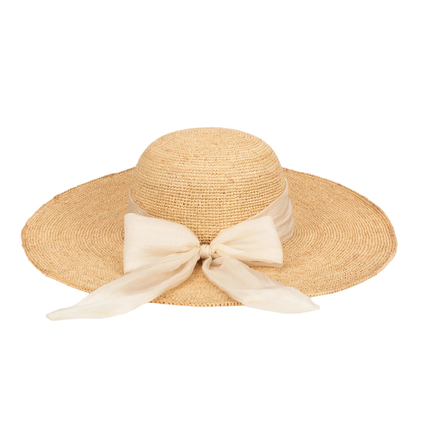San Diego Hat The Lily - Fine Raffia Straw Round Crown