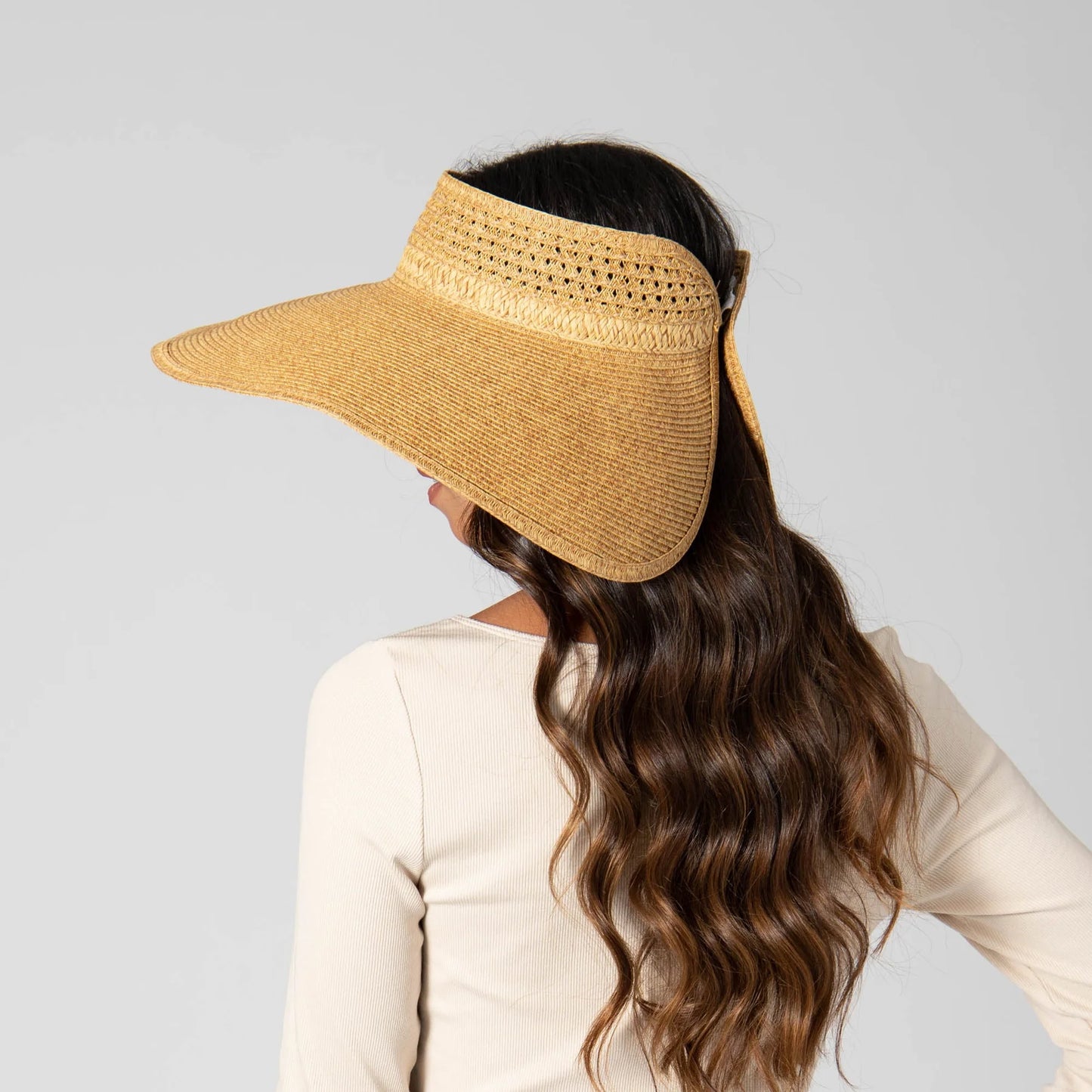 San Diego Hat Everyday Full Coverage - Wide Brim Roll Up Visor-Toast