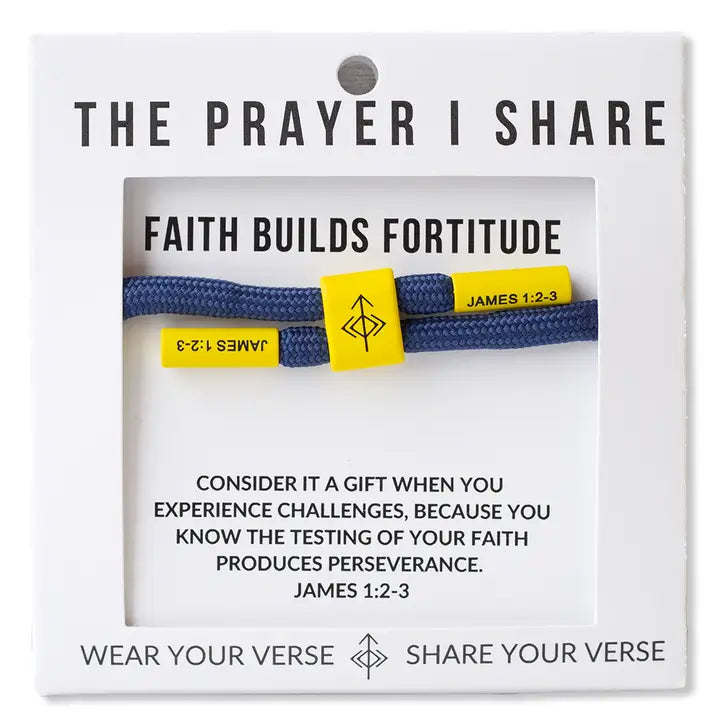 THE PRAYER I SHARE Faith Builds Fortitude Cord Bracelet | Christian Athletes