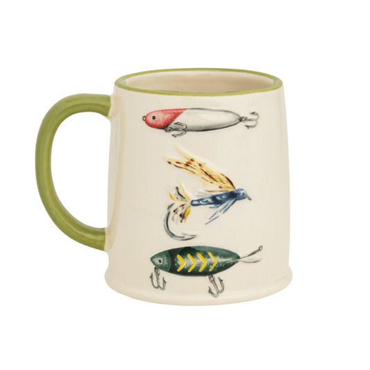 MUD PIE FISHING LURES LAKE MUG