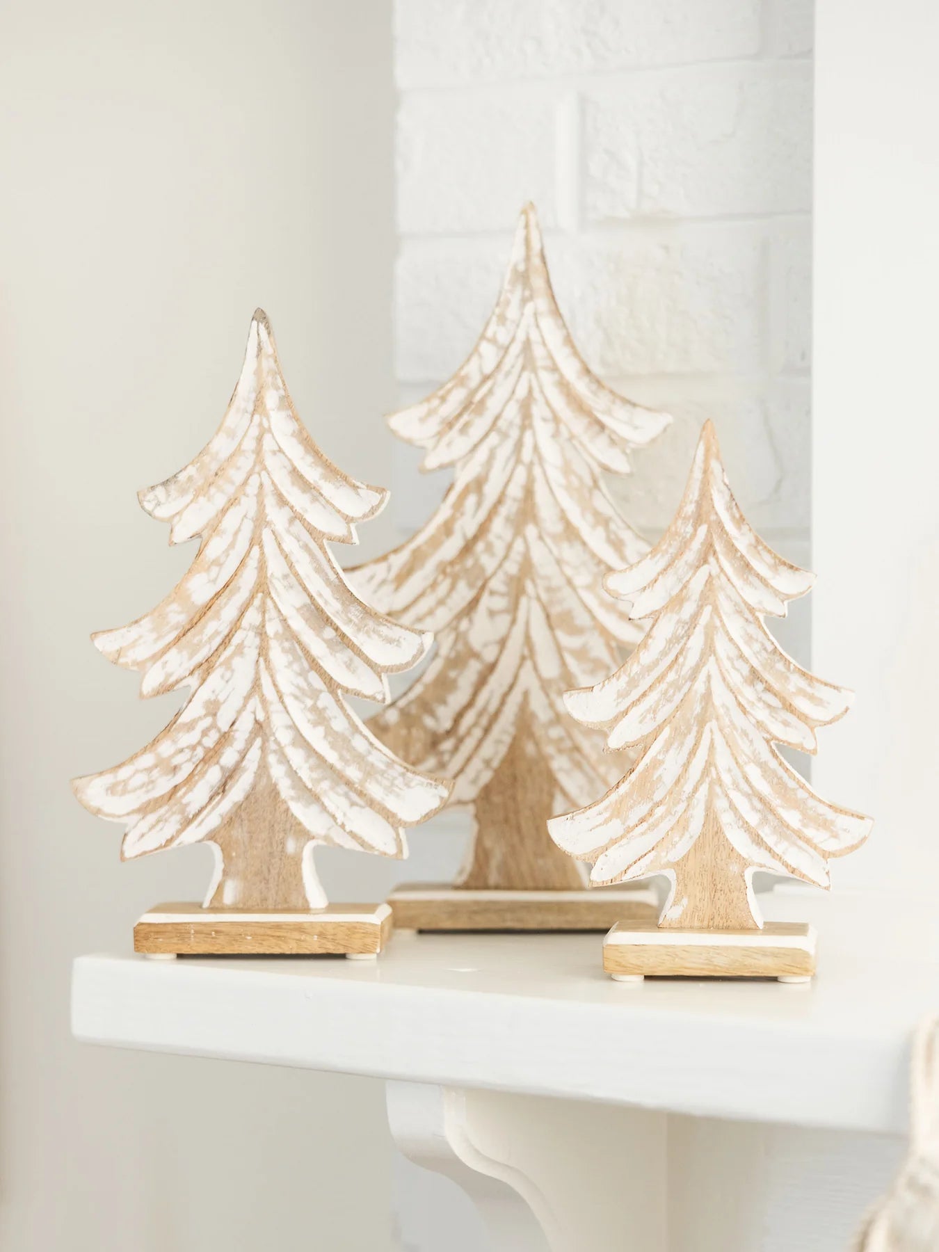 Mary Square Carved Spruce Wood Trees