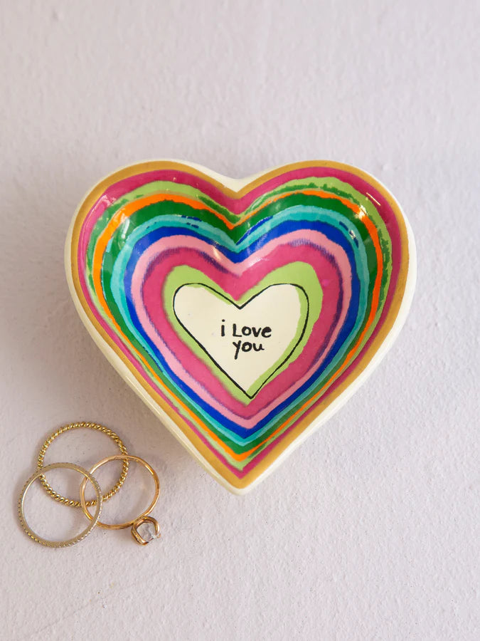 Natural Life Heart Trinket Dish-I Love You