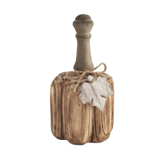 MUD PIE SMALL WOOD BALUSTER PUMPKIN