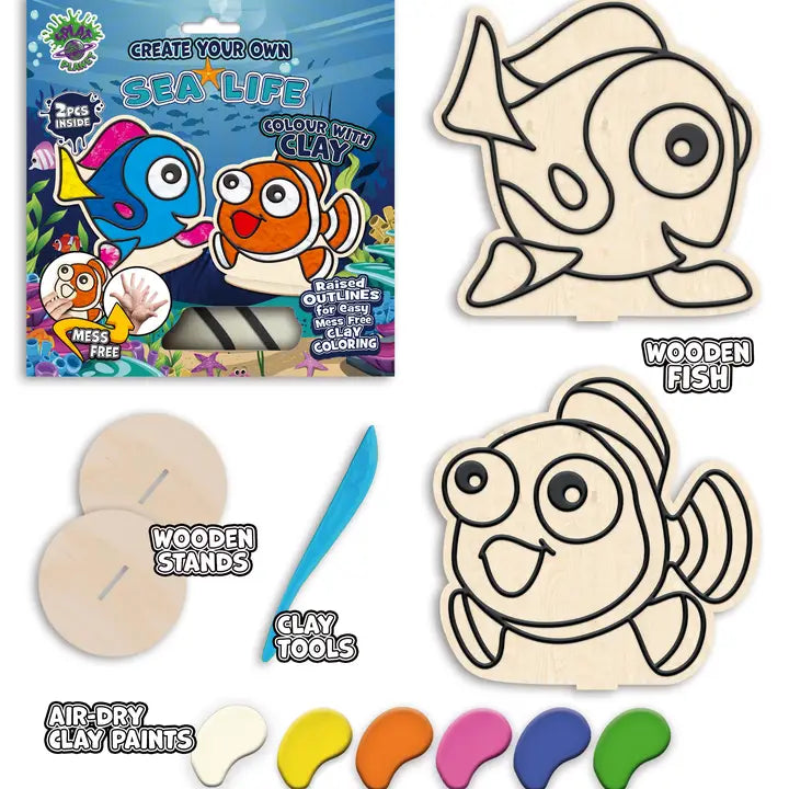 Splat Planet Sea Life Clay Colouring Kit