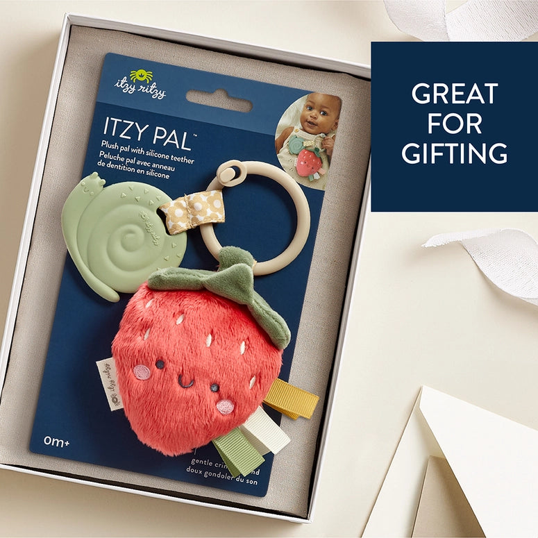 Itzy Ritzy Pal™ Plush + Teether-Strawberry