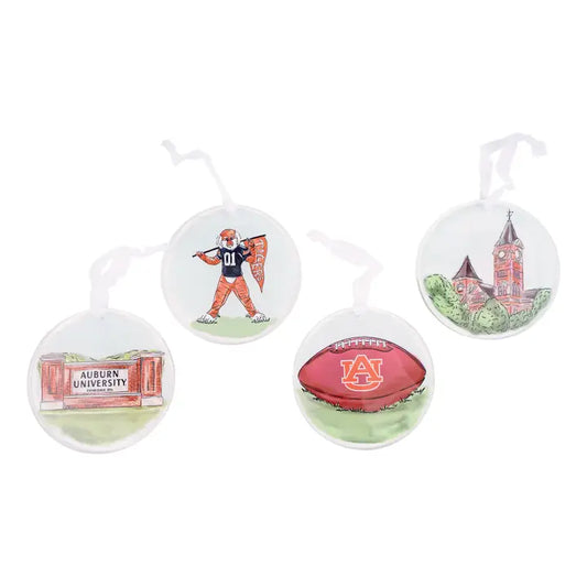 Glory Haus Auburn Ornament Set/4