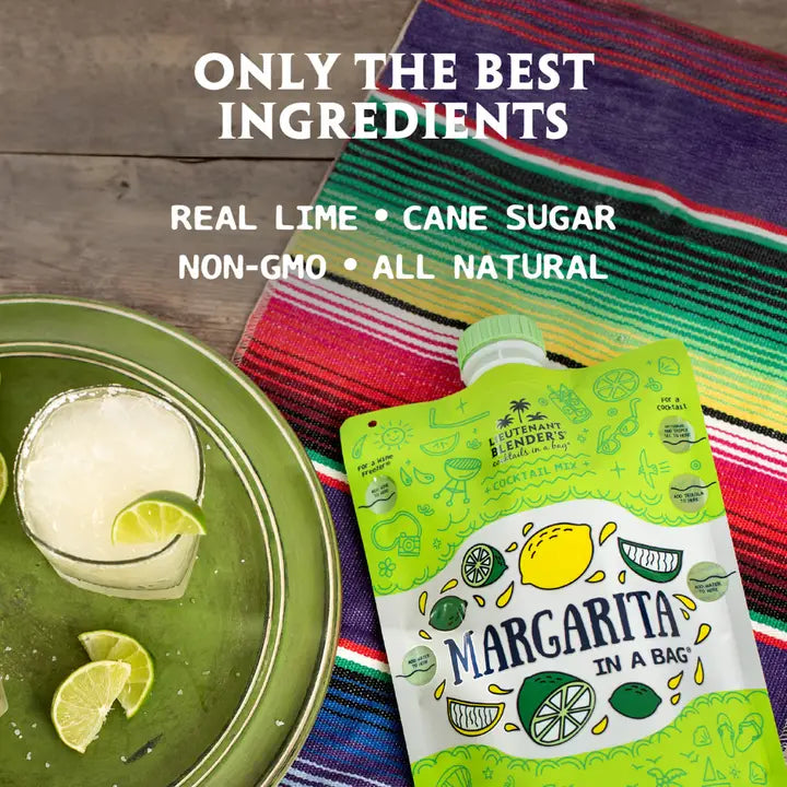 Lieutenant Blender's Margarita in A Bag® Cocktail / Mocktail Slushie Mixer