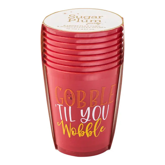 Sophistiplate Give Thanks Frost Flex Cups/8pk - Gobble Till You Wobble