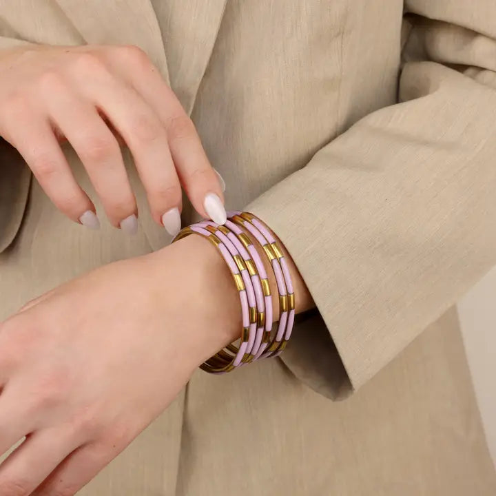 BuDhaGirl Lilac Veda Bangles - Set of 6