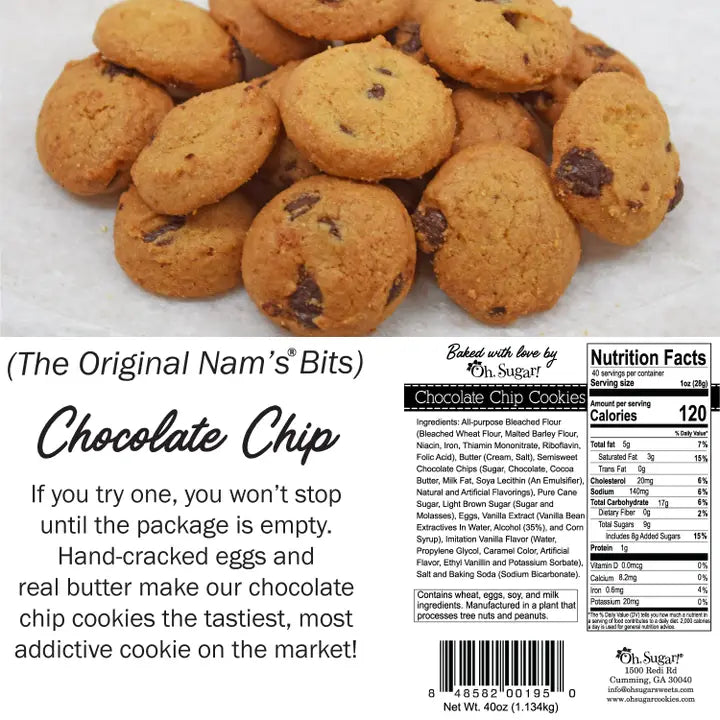Oh, Sugar! Cookie Jar - Happy Dot Cookies Make Better - Gallon-Chocolate Chip