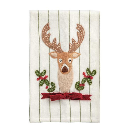 MUD PIE BUCK APPLIQUE TOWEL